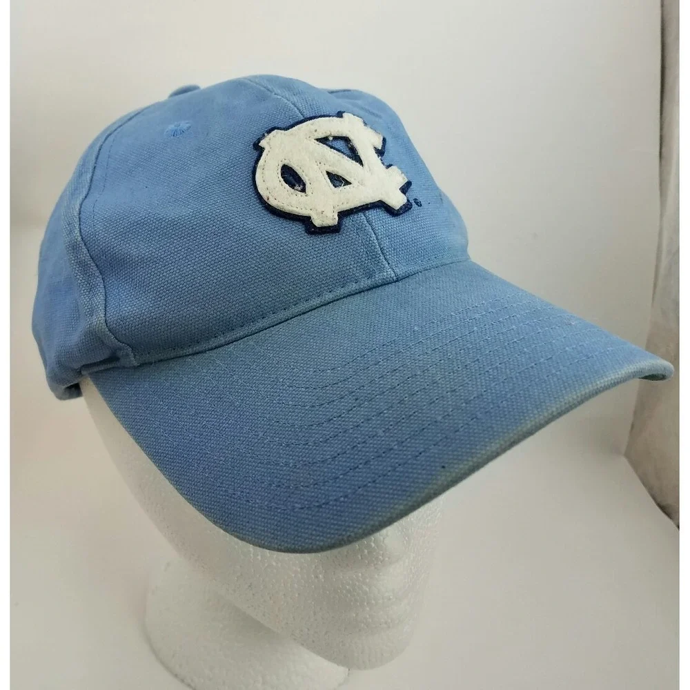 Nike Worn Faded North Carolina Tar heels Baseball Cap Hat Carolina Blue White